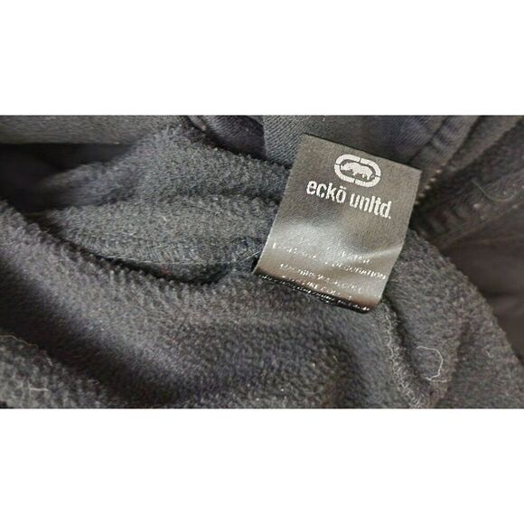 Vintage Y2K Ecko Unitd Full Zip Sweatshirt Hoodie Mens 2XL Black - Picture 5 of 6